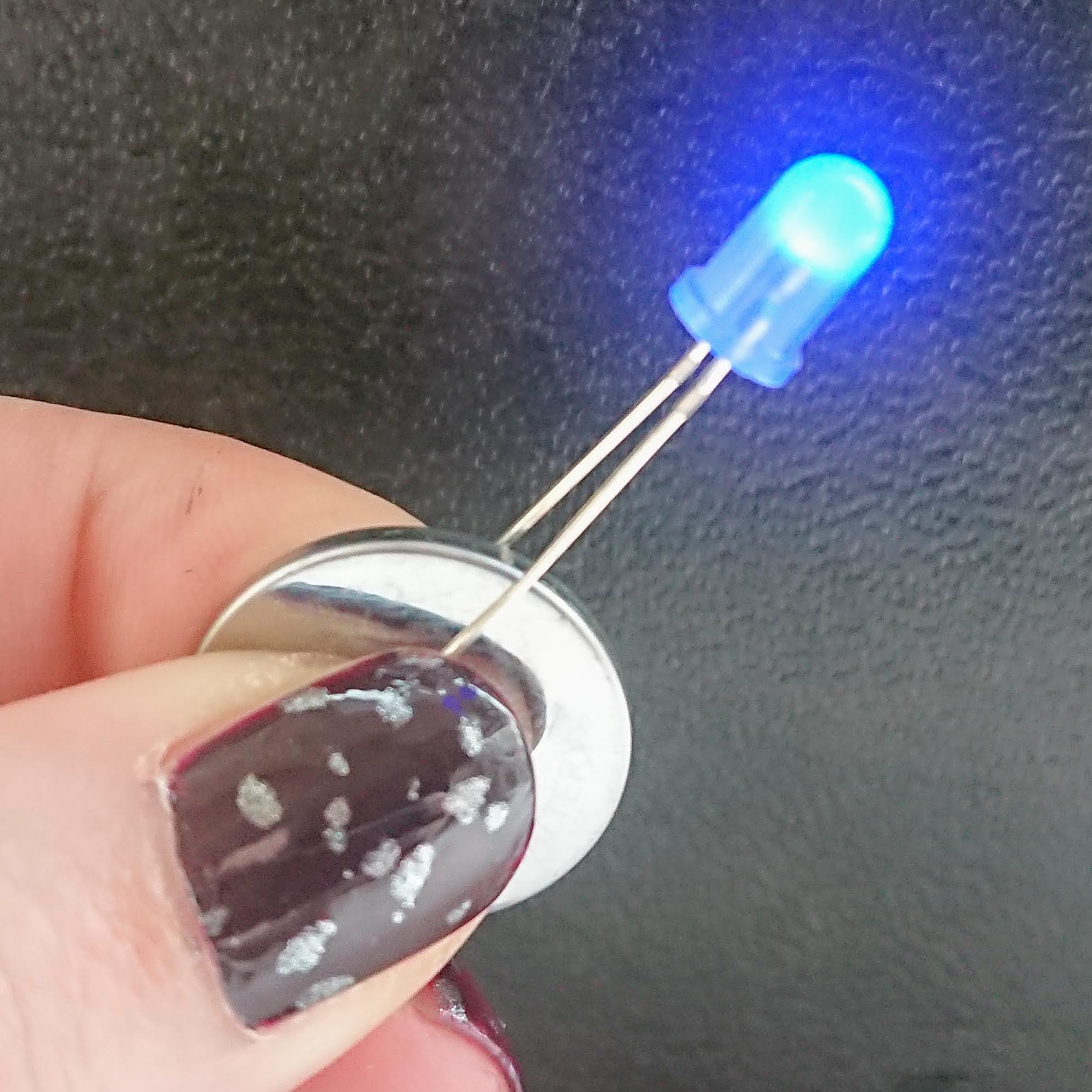 LED on coin cell battery